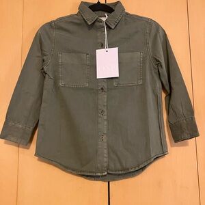 One Teaspoon Olive Button Down Kids Shirt